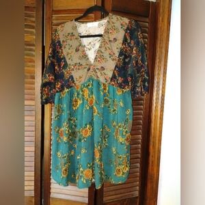 Natural Life Stella V-neck Mini Dress